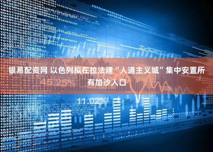 银易配资网 以色列拟在拉法建“人道主义城”集中安置所有加沙人口