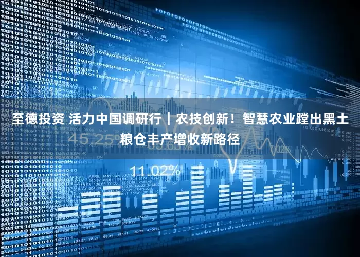 至德投资 活力中国调研行｜农技创新！智慧农业蹚出黑土粮仓丰产增收新路径